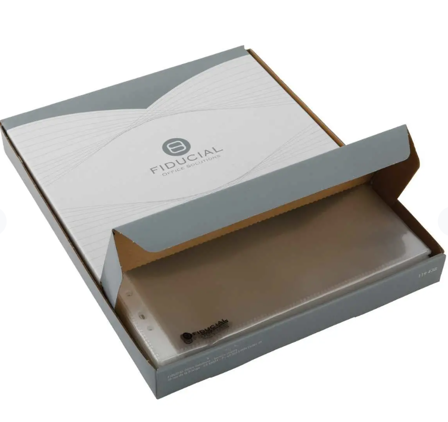 100 A4 punched pockets - FIDUCIAL - 8/100th