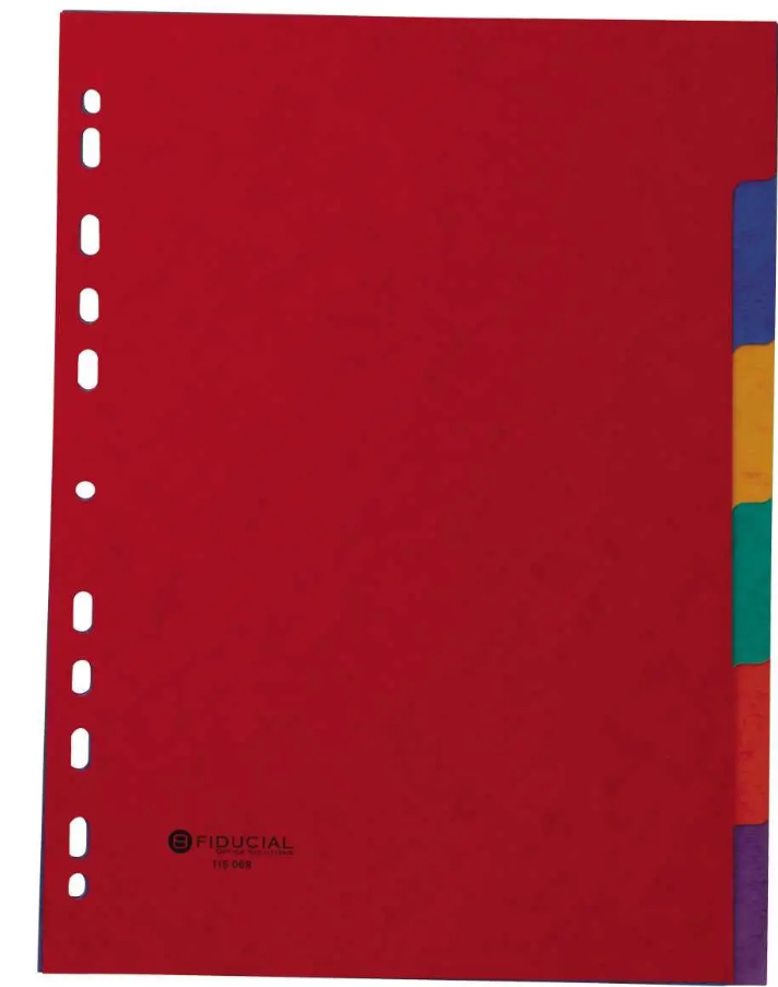 Jeu d'intercalaires carte lustrée A4