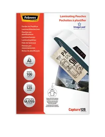 100 Hot Laminating Pouches - 2 x 125 µm - FELLOWES