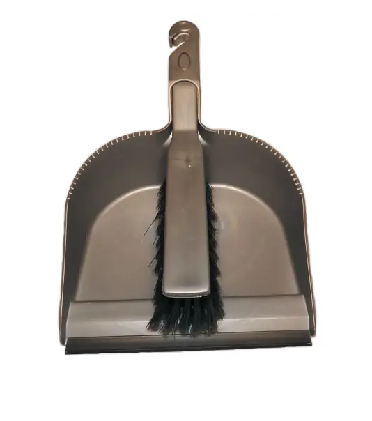 Plastic dustpan and brush set