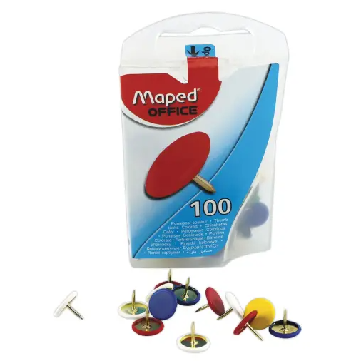 100 Punaises met bijpassende kleuren diameter 9mm