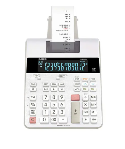 Calculatrice imprimante CASIO 2650RC 12 chiffres