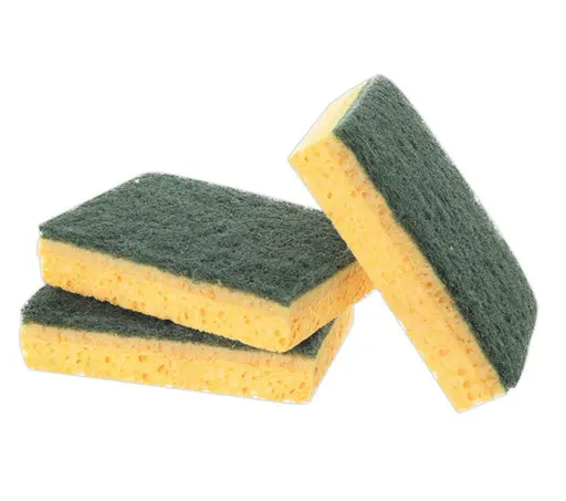 10 scrubbing sponges 10.9 x 6.9 cm