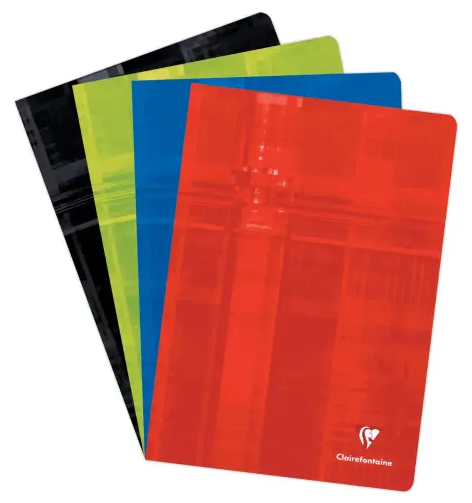 Cahier piqué A4 96 pages petits carreaux - couleur aléatoire