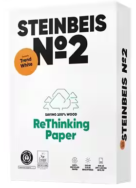 2500 feuilles Papier copieur A4 Steinbeis n°2 (Trend white) 80g