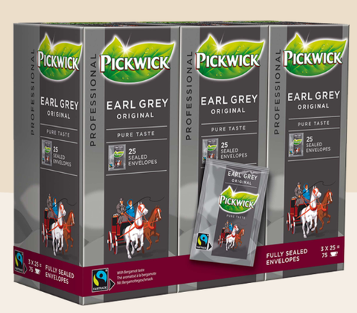 Pickwick Thé Earl Grey Fairtrade 3x25Pc