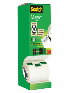 Scotch Magic Invisible Adhesive Tape - 19 mm x 33 m (pack of 8 rolls)