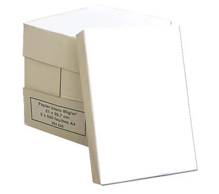 5 ramettes de papier blanc A4 Économique 80g