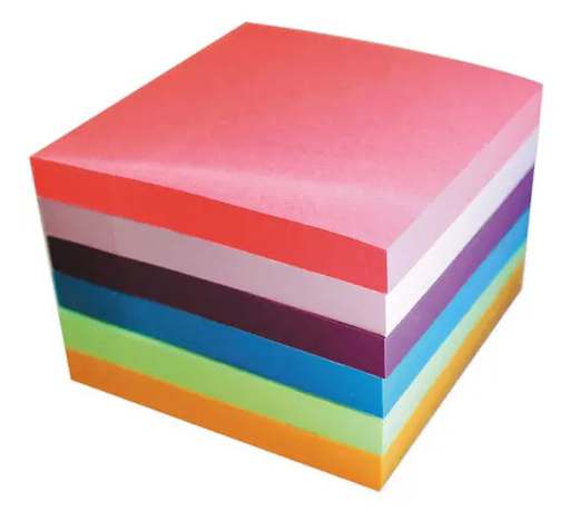 6 herpositioneerbare notitieblokken - 7,6 x 7,6 cm - Assorted felle kleuren - FIDUCIAL