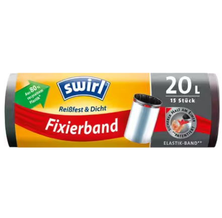 Swirl garbage bags with drawstring 15 units