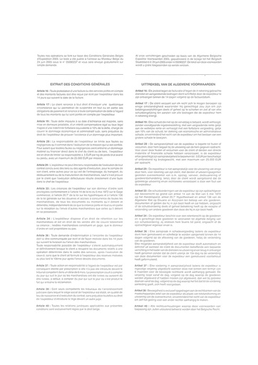 Document A4 recto vierge - verso conditions générales - 2000 exemplaires